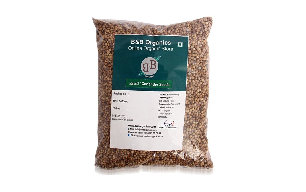 B&B Organics Coriander Seeds    Pack  1 kilogram